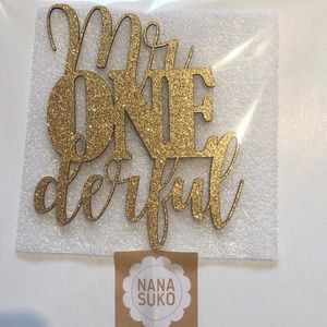 Mr. ONEderful Cake Topped